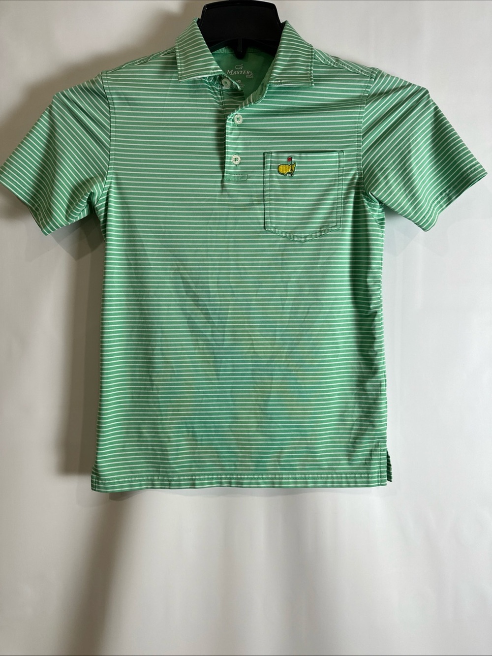 Masters Mint Green & White Striped Polo with Chest Pocket - Picture 4 of 4